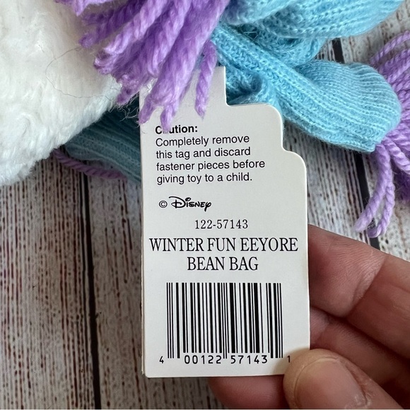 Disney World Winter Fun Eeyore Bean Bag Plush NWT - Picture 6 of 6